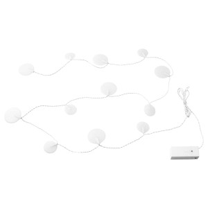 IKEA AKTERPORT LED string light with 12 lights, battery operated/Pebbles white , IKEA Sale | 48796DMUW