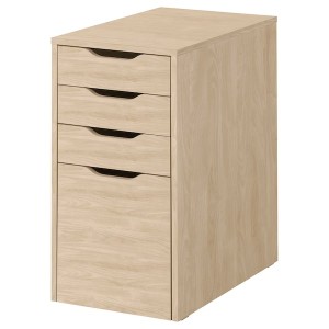 IKEA ALEX drawer unit/drop file storage, white stained/oak effect, 14 1/8x27 1/2 in , IKEA Sale | 10782MPIL