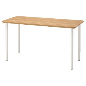 IKEA ANFALLARE / OLOV desk, bamboo/white, 55 1/8x25 5/8 in , IKEA Sale | 32617JOUR