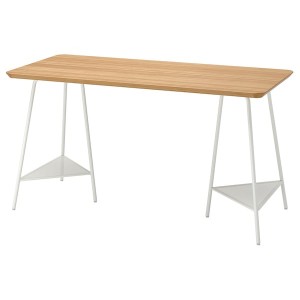 IKEA ANFALLARE / TILLSLAG desk, bamboo/white, 55 1/8x25 5/8 in , IKEA Sale | 14936YIJC