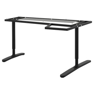 IKEA BEKANT Underframe for corner table top, black, 63x43 1/4 in , IKEA Sale | 17640DYNM