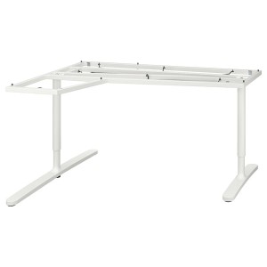 IKEA BEKANT Underframe for corner table top, white, 63x43 1/4 in , IKEA Sale | 91840KVDE