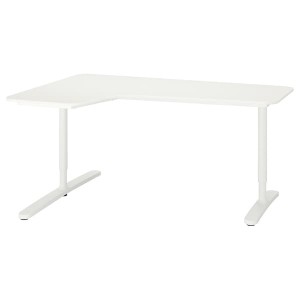 IKEA BEKANT corner desk-left, white, 63x43 1/4 in , IKEA Sale | 53984DELB