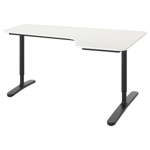 IKEA BEKANT corner desk-right, white/black, 63x43 1/4 in , IKEA Sale | 28034XPGU