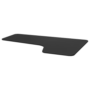 IKEA BEKANT corner table top right, black stained ash veneer, 63x43 1/4 in , IKEA Sale | 57890DTZR