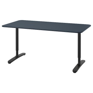 IKEA BEKANT desk, linoleum blue/black, 63x31 1/2 in , IKEA Sale | 37460ETQY