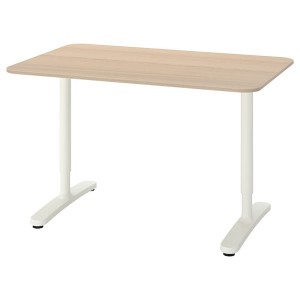 IKEA BEKANT desk, white stained oak veneer/white, 47 1/4x31 1/2 in , IKEA Sale | 07629FOWZ