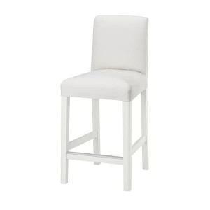 IKEA BERGMUND bar stool with backrest, white/Inseros white, 24 3/8 in , IKEA Sale | 76403EACV