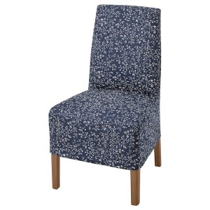 IKEA BERGMUND chair w medium long cover, oak effect/Ryrane dark blue , IKEA Sale | 08764TSXH