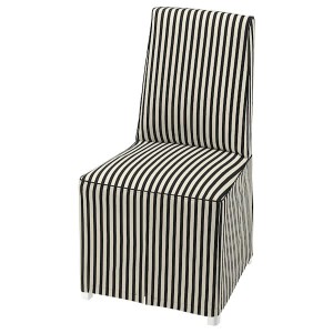 IKEA BERGMUND chair with long cover, white/black/white , IKEA Sale | 07291ZPFT