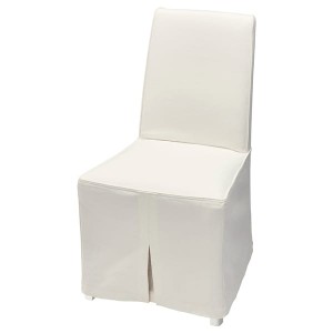 IKEA BERGMUND chair with long cover, white/Inseros white , IKEA Sale | 38912AWLS