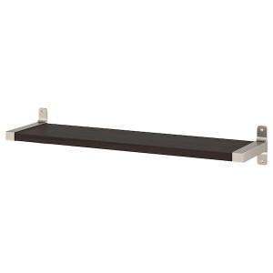 IKEA BERGSHULT / GRANHULT wall shelf, brown-black/nickel plated, 31 1/2x7 7/8 in , IKEA Sale | 07842FNPI