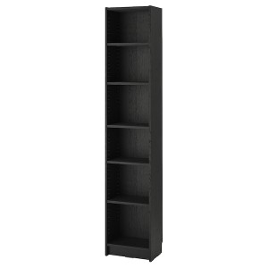 IKEA BILLY bookcase, black oak effect, 15 3/4x11x79 1/2 in , IKEA Sale | 32809RUBH