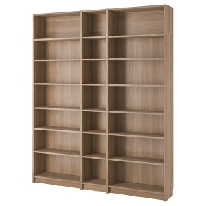 IKEA BILLY bookcase comb w extension units, oak effect, 78 3/4x11x93 1/4 in , IKEA Sale | 70183TRGI