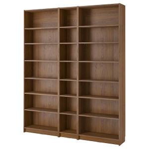 IKEA BILLY bookcase comb w extension units, brown walnut effect, 78 3/4x11x93 1/4 in , IKEA Sale | 63042VFQJ