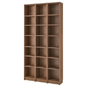 IKEA BILLY bookcase comb w extension units, brown walnut effect, 47 1/4x11x93 1/4 in , IKEA Sale | 85091AGMS