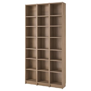 IKEA BILLY bookcase comb w extension units, oak effect, 47 1/4x11x93 1/4 in , IKEA Sale | 67018OSDI