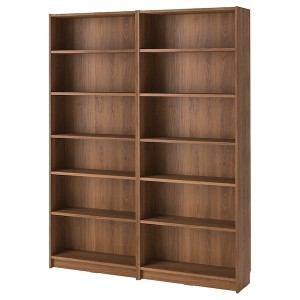 IKEA BILLY bookcase combination, brown walnut effect, 63x11x79 1/2 in , IKEA Sale | 40376YPQX