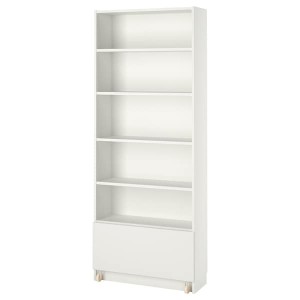 IKEA BILLY bookcase with drawer, white, 31 1/2x11 3/4x79 1/2 in , IKEA Sale | 26478IDXN