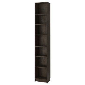 IKEA BILLY bookcase with height extension unit, dark brown oak effect, 15 3/4x11x93 1/4 in , IKEA Sale | 64352OJIB