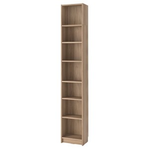 IKEA BILLY bookcase with height extension unit, oak effect, 15 3/4x11x93 1/4 in , IKEA Sale | 93210FNWX