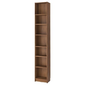 IKEA BILLY bookcase with height extension unit, brown walnut effect, 15 3/4x11x93 1/4 in , IKEA Sale | 28374NUDZ