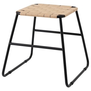 IKEA BOESKIL stool, black/natural, 19x18 7/8x18 in , IKEA Sale | 34125IBAJ