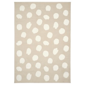 IKEA BOGENSE rug, low pile, beige/white dotted, 4'4 inx6'5 in , IKEA Sale | 84517KQYB