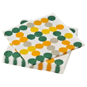 IKEA BRÖGGAN paper napkin, dot pattern multicolor, 13x13 in, 30 pack , IKEA Sale | 78201QHMV