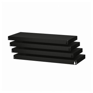 IKEA BROR shelf, black, 33 1/8x15 3/8 in, 4 pack , IKEA Sale | 36201XTKC