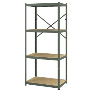 IKEA BROR shelving unit, gray-green/pine plywood, 33 1/2x21 5/8x74 3/4 in , IKEA Sale | 49513LCTZ