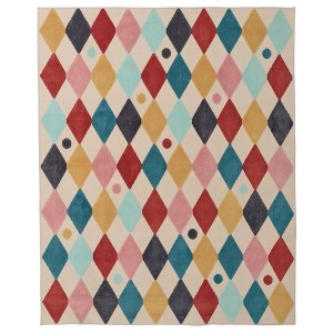 IKEA BUSENKEL rug, harlequin pattern/multicolor, 4'3 inx5'3 in , IKEA Sale | 13086GHNB