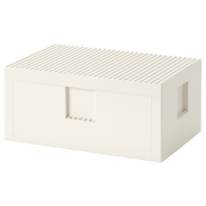 IKEA BYGGLEK LEGO® box with lid, white, 10x6 7/8x4 1/2 in , IKEA Sale | 90467EXIR