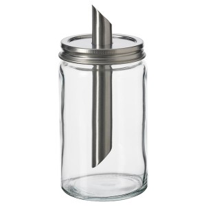 IKEA CITRONHAJ sugar shaker, clear glass/stainless steel, 6 in , IKEA Sale | 85726GYRU