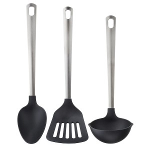 IKEA DIREKT 3-piece kitchen utensil set, black/stainless steel , IKEA Sale | 76053DORX