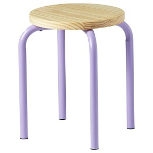 IKEA DOMSTEN stool, lilac/pine , IKEA Sale | 29183HOXN