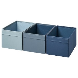 IKEA DRÖNA box, set of 3, blue, 7x9 ¾x6 in, 3 pack , IKEA Sale | 94560DCXJ