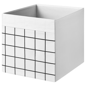 IKEA DRÖNA box, white/check pattern, 13x15x13 in , IKEA Sale | 61092BPSC