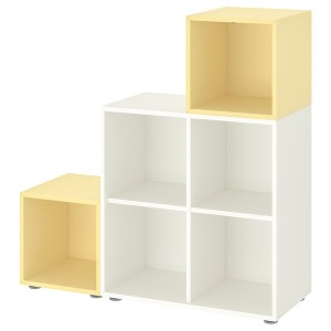 IKEA EKET storage combination with feet, white/pale yellow, 41 3/8x13 3/4x42 1/8 in , IKEA Sale | 62879WEDK