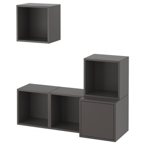 IKEA EKET wall-mounted cabinet combination, dark gray, 41 3/8x13 3/4x47 1/4 in , IKEA Sale | 31045VMDS