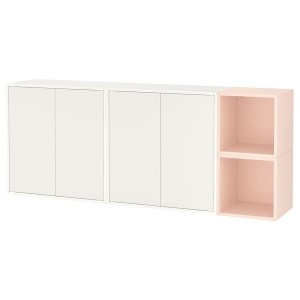 IKEA EKET wall-mounted cabinet combination, white/pale pink, 68 7/8x13 3/4x27 1/2 in , IKEA Sale | 09278DHCW