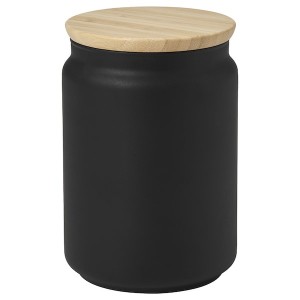 IKEA EKLATERA jar with lid, black, 37 oz , IKEA Sale | 58641KGOY