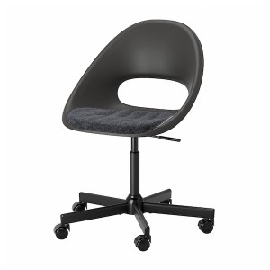 IKEA ELDBERGET / MALSKÄR swivel chair + pad, dark gray/black , IKEA Sale | 17894QTYC