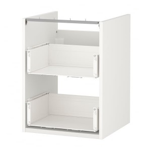 IKEA ENHET Base cabinet for sink with 2 drawers, white, 18x18x24 in , IKEA Sale | 27384GFYP