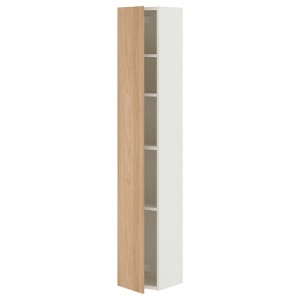 IKEA ENHET high cabinet/1 door, white/oak effect, 12x12 3/4x72 in , IKEA Sale | 36491ISVR