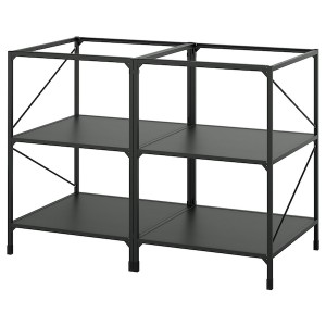 IKEA ENHET kitchen island frame with shelves, anthracite, 24 in, 2 pack , IKEA Sale | 51862OVPS