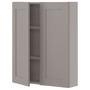 IKEA ENHET wall cabinet/2 door, gray/gray frame, 24x6 3/4x30 in , IKEA Sale | 92570YEVF