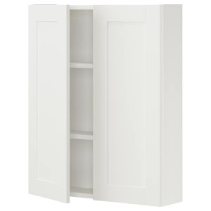 IKEA ENHET wall cabinet/2 door, white/white frame, 24x6 3/4x30 in , IKEA Sale | 57634QJDU