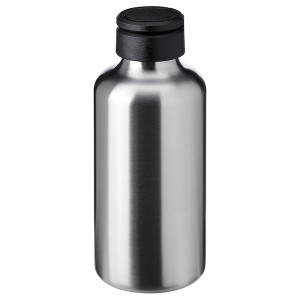 IKEA ENKELSPÅRIG water bottle, stainless steel/black, 24 oz , IKEA Sale | 64583GZLY