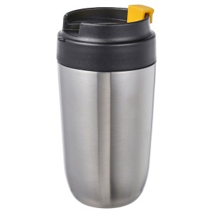 IKEA ENVÄLDIG insulated steel flask, stainless steel/black, 12 oz , IKEA Sale | 95801NBOS